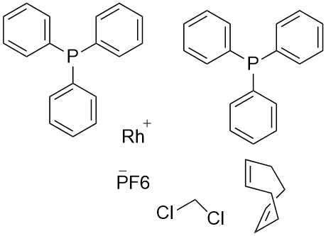 (1,5-Cyclooctadiene)bis(triphenylphosphine)rhodium(I) hexafluorophosphate dichloromethane complex (1:1)